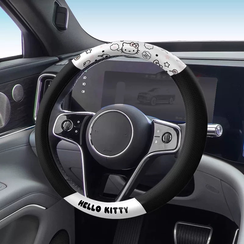 My Melody Steering Wheel 2026 New Style, All Seasons, Cute D Shaped Car Gear Cover for Audi, Mercedes-Benz, BMW