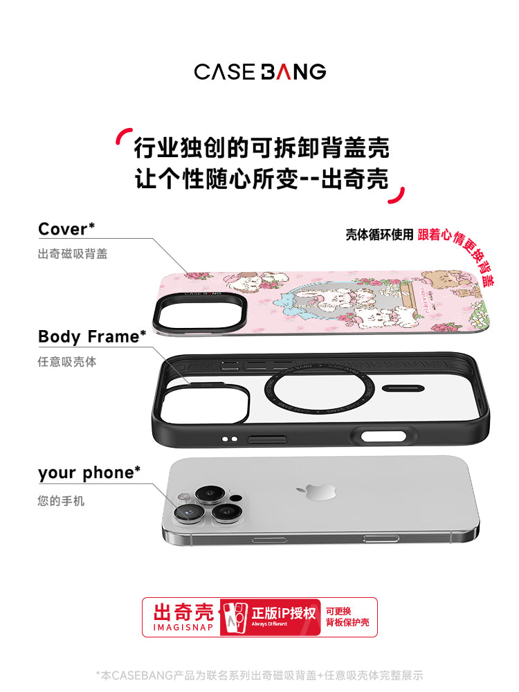 [Zhu Xudan ilə eyni üslub] iPhone17ProMax/17Pro/17e/16promax/15 maqnitli yeni Apple mobil telefon qutusu üçün uyğun olan CASEBANGx mikko yaramaz gündəlik seriyası