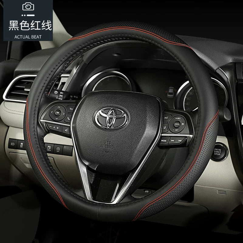 Toyota Corolla, RAV4, Levin, Avalon, Camry, Yaris və CHR üçün uyğun dəri sükan örtüyü
