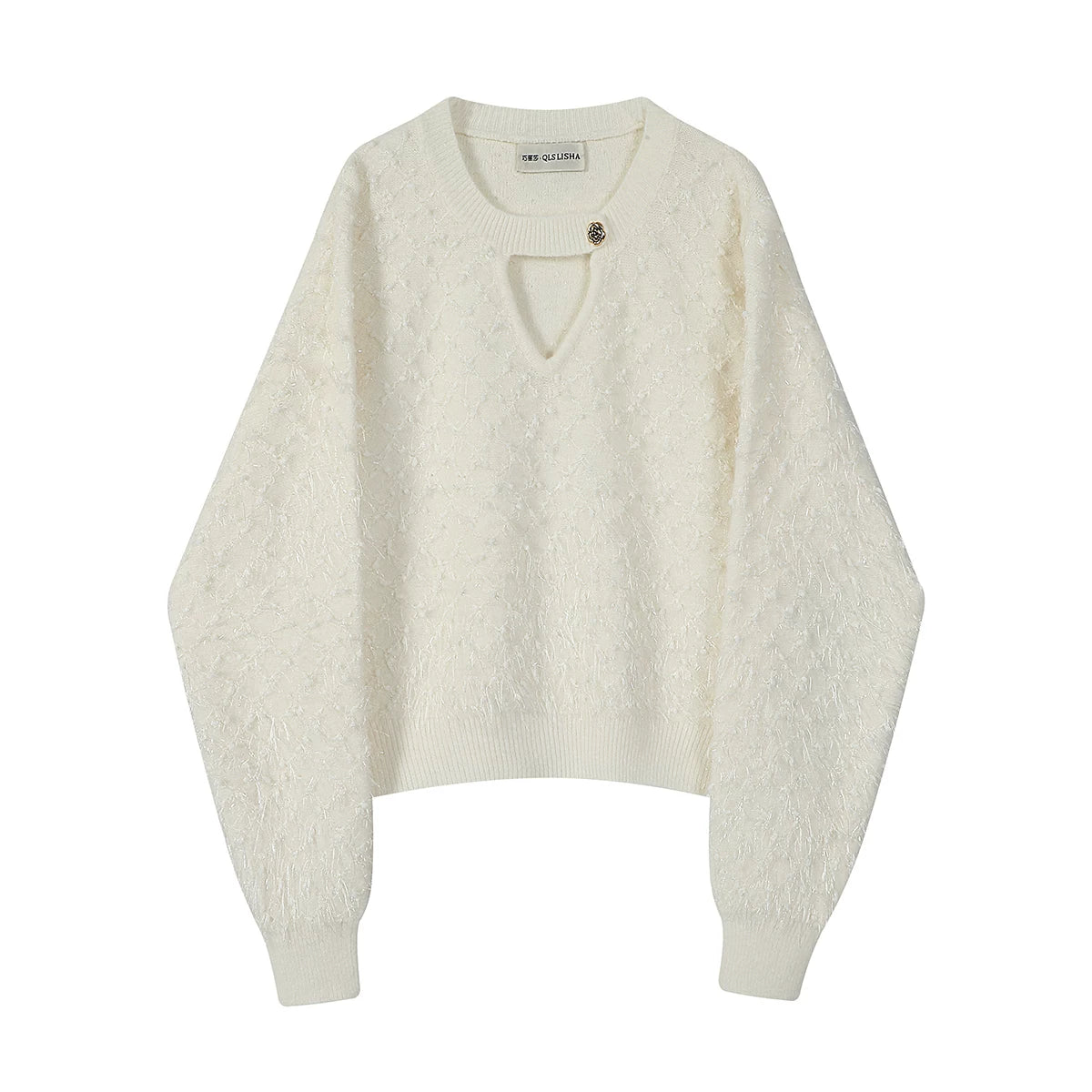 Cholisa'nın Qadınlar üçün Tənbəl V-yaxalı Qırmızı Sviter, 2026 Yaz/Qış Yeni Stil, Yüksək Səviyyəli Dizayn, Qəşəng Trikotaj Top