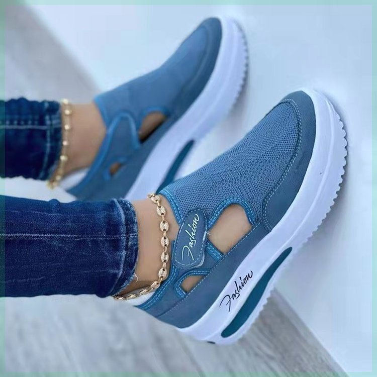 2022 Qadın Ayaqqabı Böyük Ölçülü Gündəlik Tək Yastı Fly Knit Br