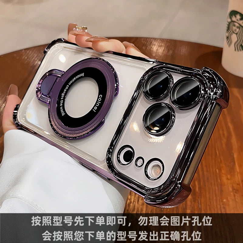 Premium görünüşlü iPhone 17 Pro Max telefon korpusu, hava yastığı düşməsindən qorunma, iPhone 16 Pro qoruyucu korpus, 15 maqnit dayaq, 14 nazik və şəffaf, 13 tam örtük, 12 silikon Plus yumşaq korpus, yeni Air modeli.