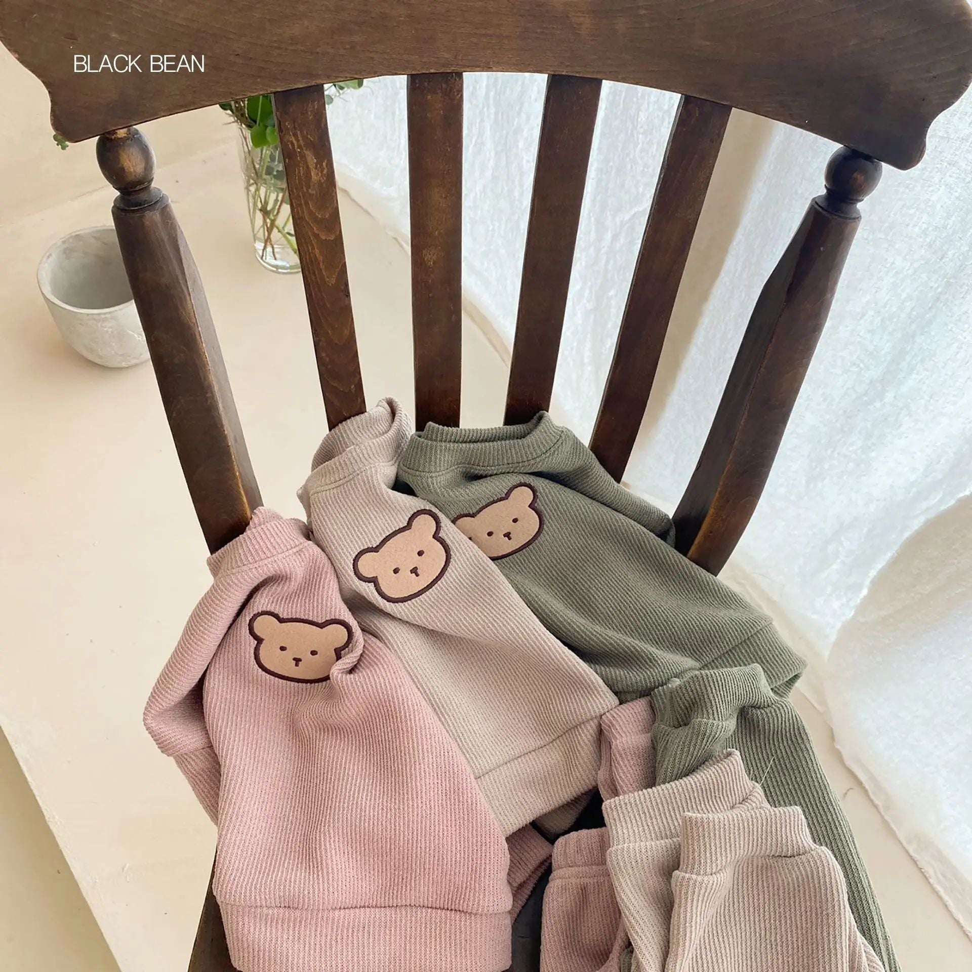 0-3 Yaşlı Uşaqlar üçün Balaca Ayı Geyimləri Qızlar üçün Uzun Qollu T-shirtlər