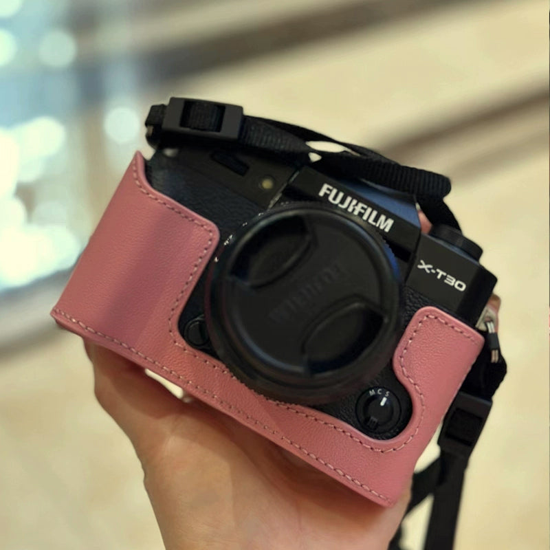 Fuji xt30III kamera çantası X100Vi dəri qutu XT5 əsl dəri xs10 XS20 XH2 XM5 XT50 üçün uyğundur