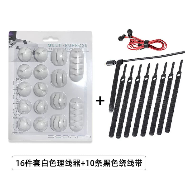 Məlumat kabeli şarj cihazı tutacağı, masaüstü kabel təşkilatçısı, saxlama klipi, divar stikeri, yataq yanındakı kabel klipi, mobil telefon kabel tutacağı.