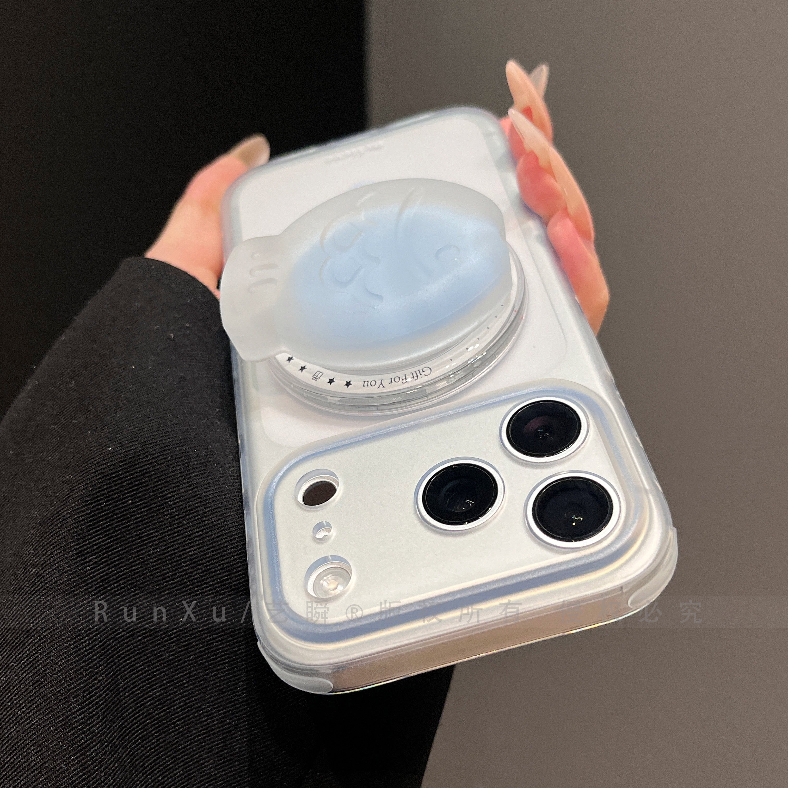 ins açıq mavi maqnit Taiyaki tutacağı Apple 17promax cib telefonu korpusu 17pro yeni 16promax şaxtalı şəffaf silikon iphone15 düşməyə qarşı 14 gözəl görünüşlü qabıq örtüyü