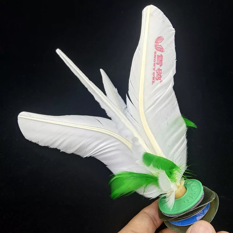 Yaxşı dost marka raketlə idman yarışması xüsusi qar bayquşu yanğın lələyi quşu açar təpik atmağa davamlı toyuq lələyi fitnes böyük ağ raketlə