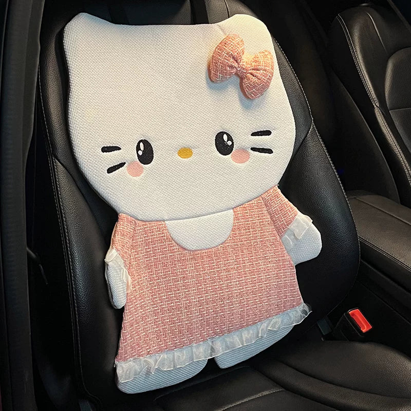 Kətan avtomobil oturacağı yastığı, bütün fəsillər üçün, çəhrayı, nəfəs alan, premium keyfiyyətli nazik avtomobil oturacağı üzlüyü/yastığı.