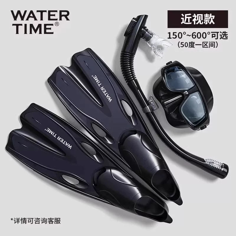 WaterTime üzgəcləri dalğıc şnorkel üzgəcləri pulsuz dalış uzun üzgəcləri ördək üzgəcləri üzgüçülük məşqi sərbəst stil avadanlığı - 2