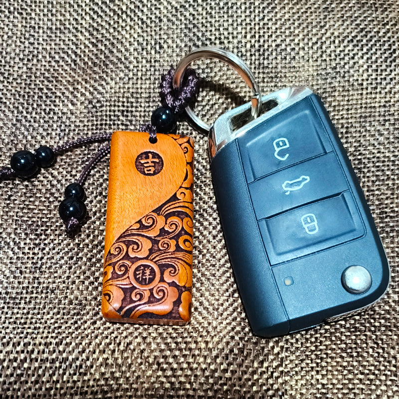 2025 Yeni Gələn Təmiz Şaftalı Taxta Avtomobil Açar zəncirləri Asma Kişilər və Qadınlar Sakitlik və Sülh Plitəsi Yüksək səviyyəli Hədiyyə Aksesuarları