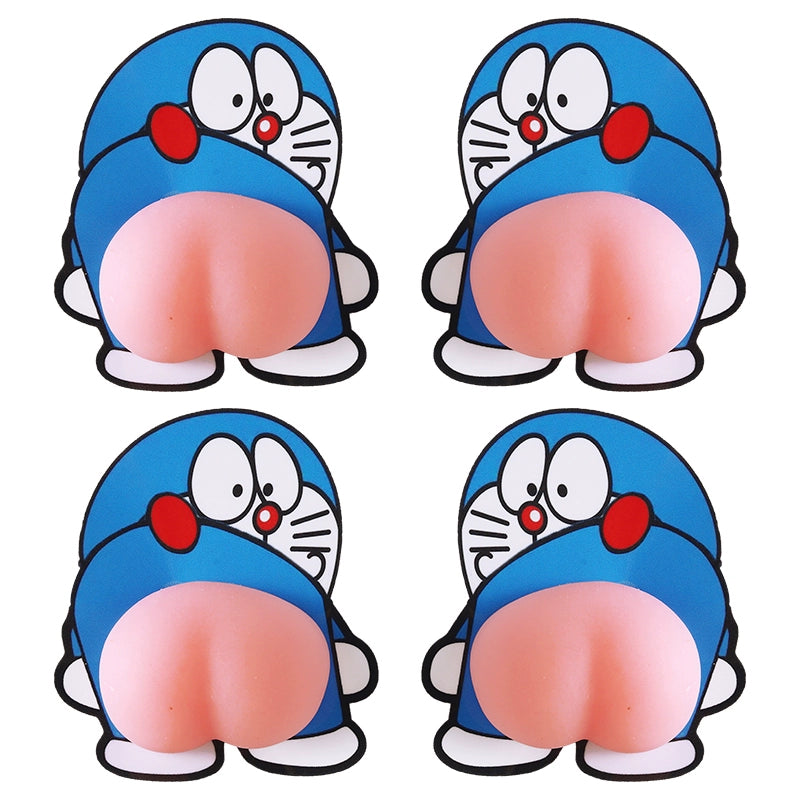 Crayon Xiaoxin avtomobil qapısı toqquşmaya qarşı stikerlər avtomobil sevimli çimdik butt silikon bamper zolağı açıq qapı anti-cızıq silmək dekorativ etiket