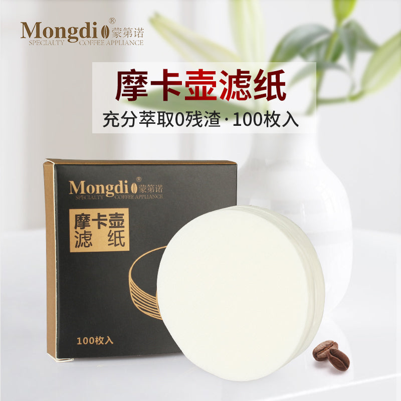 Monqdio Moka Qazan Filtr Kağızı Buz Damcısı Qazanı Əl Dəmlənmiş Qəhvə Filtr Kağızı №6 Dairəvi Damcılı Qəhvə Kağızı 100 Əd.