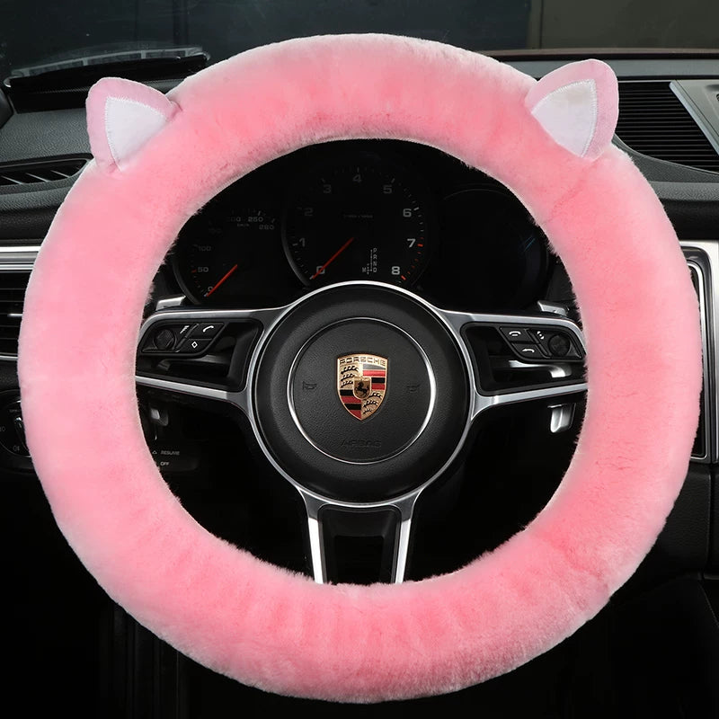 Avtomobil yun sükan örtüyü, qış Avstraliya yun cizgi filmi üslubunda, şirin və isti, universal.