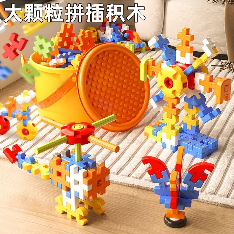 Bimising uşaqlar üçün böyük, yumşaq, bir-birinə bağlı tikinti blokları oyuncağı, 5 yaş (0-3 yaş), 6 ədəd təhsil oyuncağı.