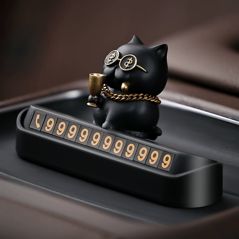 Tuhao FA İt Döyüşən Avtomobil Müvəqqəti Dayanacaq Telefon Nömrəsi İşarəsi Avtomobil Dekorasiyası Avtomobil Müvəqqəti Parkinq Kartı Dayanacaq Kartı