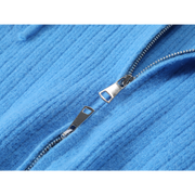 Chorissa Mavi Yumşaq Kardiqan Qadın Sviteri, Yaz, Payız və Qış, Başlıqlı Top, Koreya Üslubunda, Yüksək Seçimli Trikotaj Kardiqan