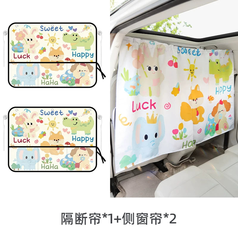 Sunshade curtains for car window, sun protection and heat insulation, privacy curtains for car baby, suction cup darkening curtains for baby side window