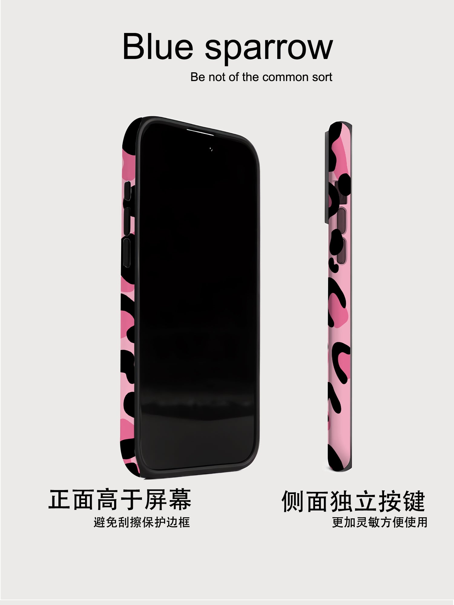 Şirin sərin çəhrayı qara pantera naxışı iPhone16 cib telefonu üçün uyğundur Apple 16promax ikisi birdə film 15/15pro qadın 17promax moda 17pro/14pm Huawei mate70/P80