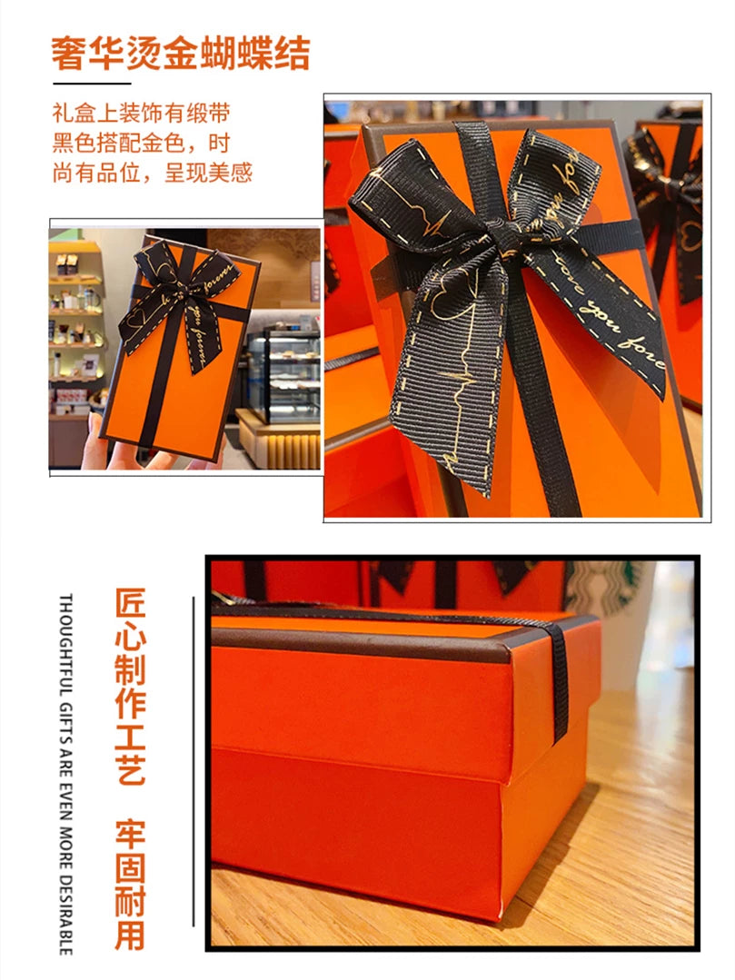 Car key chain gift box, high-end Instagram style, exquisite empty box, perfect for a lover's Mother's Day or birthday gift.