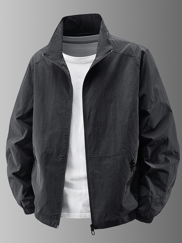 Xarici ticarət ixrac sifarişləri! 2025 Yeni Böyük Ölçülü Kişi Payız/Qış İdman Boş Yaxalıqlı Küləkkeçirməz Gödəkçə