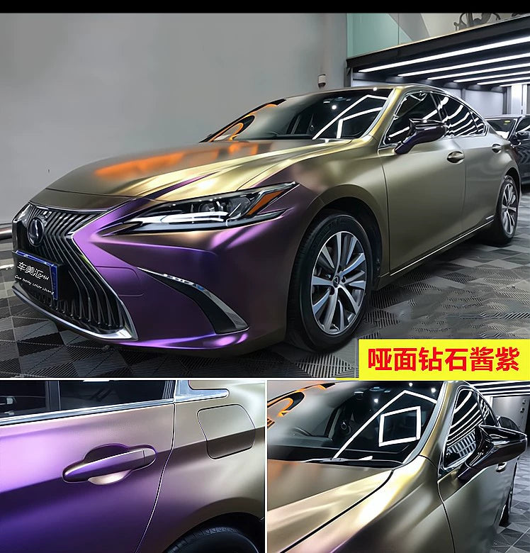 Pethuayue Pudra Rəng Dəyişən Film Tam Avtomobil Qapağı Fantaziya Vulkanik Kül Avtomobil Filmi Rəng Dəyişən Parlaq Qara Tpu Görünməz Avtomobil Filmi