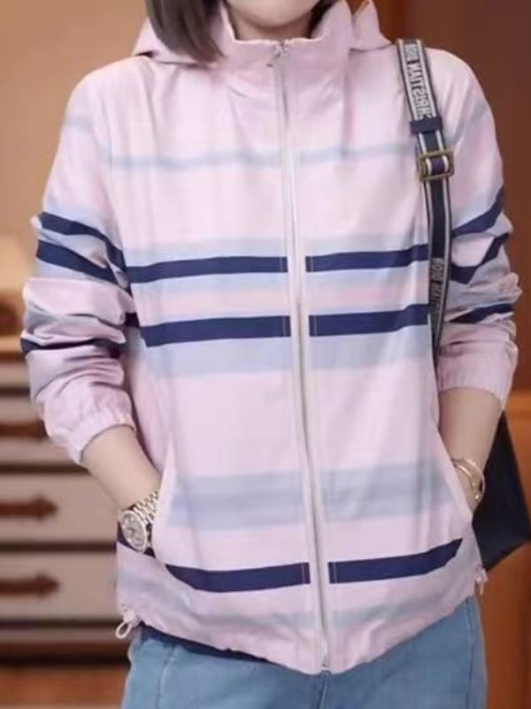 Böyük Ölçülü Qadınlar üçün Yaz Rəngli Bloklu Moda Küləkdən Qoruyucu Gödəkçə 2026 Yeni Stil, Arıqladıcı və Boş Uyğunluqlu, Yüksək Səviyyəli Top