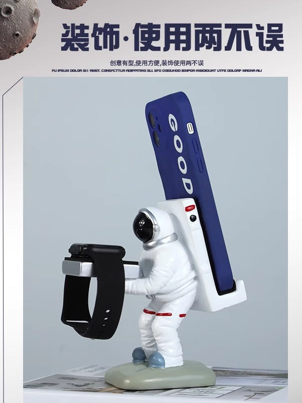 Astronavt mövzulu telefon tutacağı, televizor/iPad/planşet dayağı, masaüstü üçün tənbəllik dəstəyi, yaradıcı bəzək, astronavt hədiyyəsi.