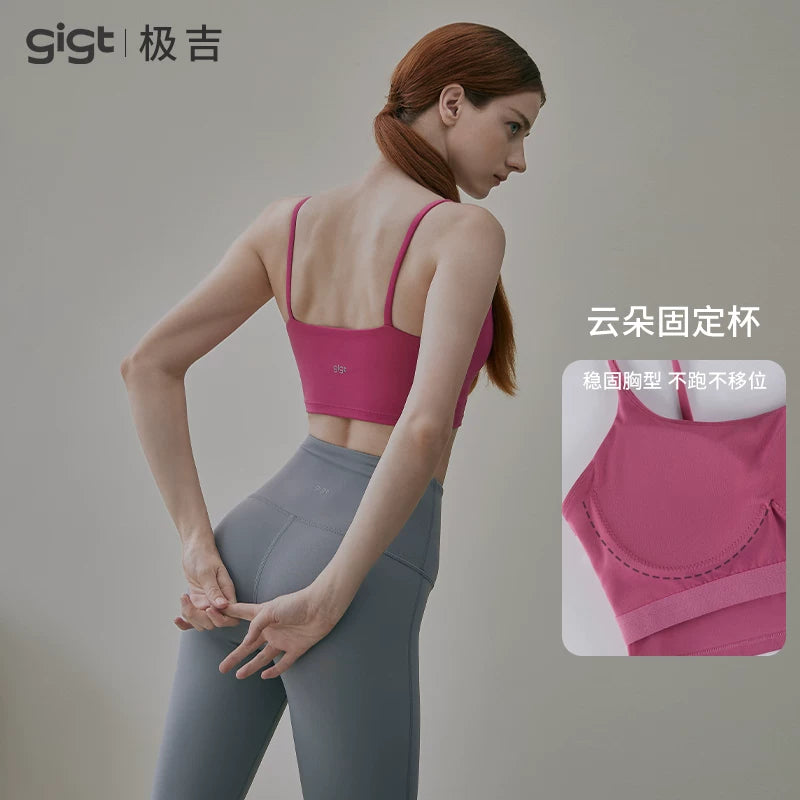 GIT Jiji İdman jileti Alt paltarı Qadın Fitnes jileti Zərbəyə davamlı sallanmaya qarşı Pilates Qaçış Yoqa Geyimi Dəsti