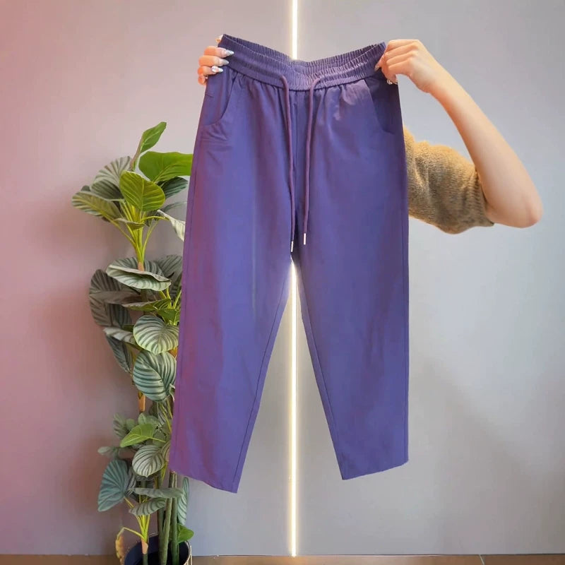 Böyük Ölçülü 2026 Yay Yeni Stil Armud Formalı Böyük Ölçülü Hərəm Kəsik Şalvarı - Arıqladıcı İdman Gündəlik Şalvar