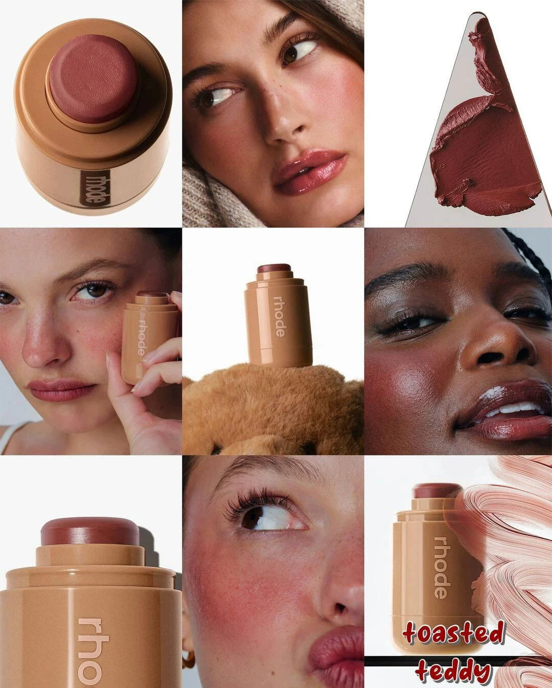 Rhode Hailey ənlik çubuğu (dodaq və yanaq üçün ikiqat istifadəli kontur kremi, donuz əskinası, orijinal qız məhsulu)