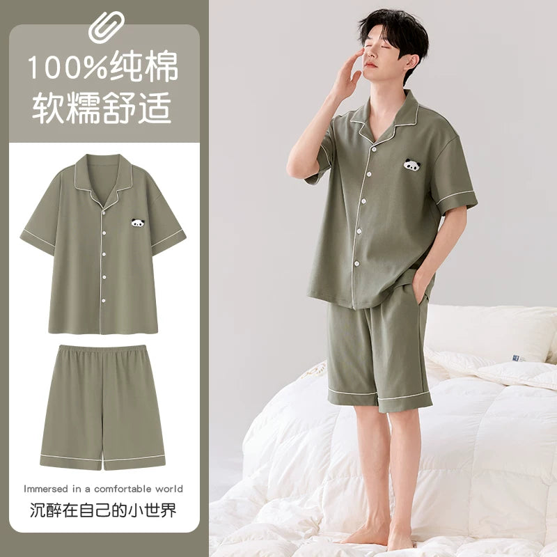 Urban Beauty Pijama Kişilər üçün Saf Pambıq Yaz və Payız 26 Yeni Geyinilə bilən Uzunqol Ev Geyimləri Qadınlar üçün Qısaqol Kostyumlar