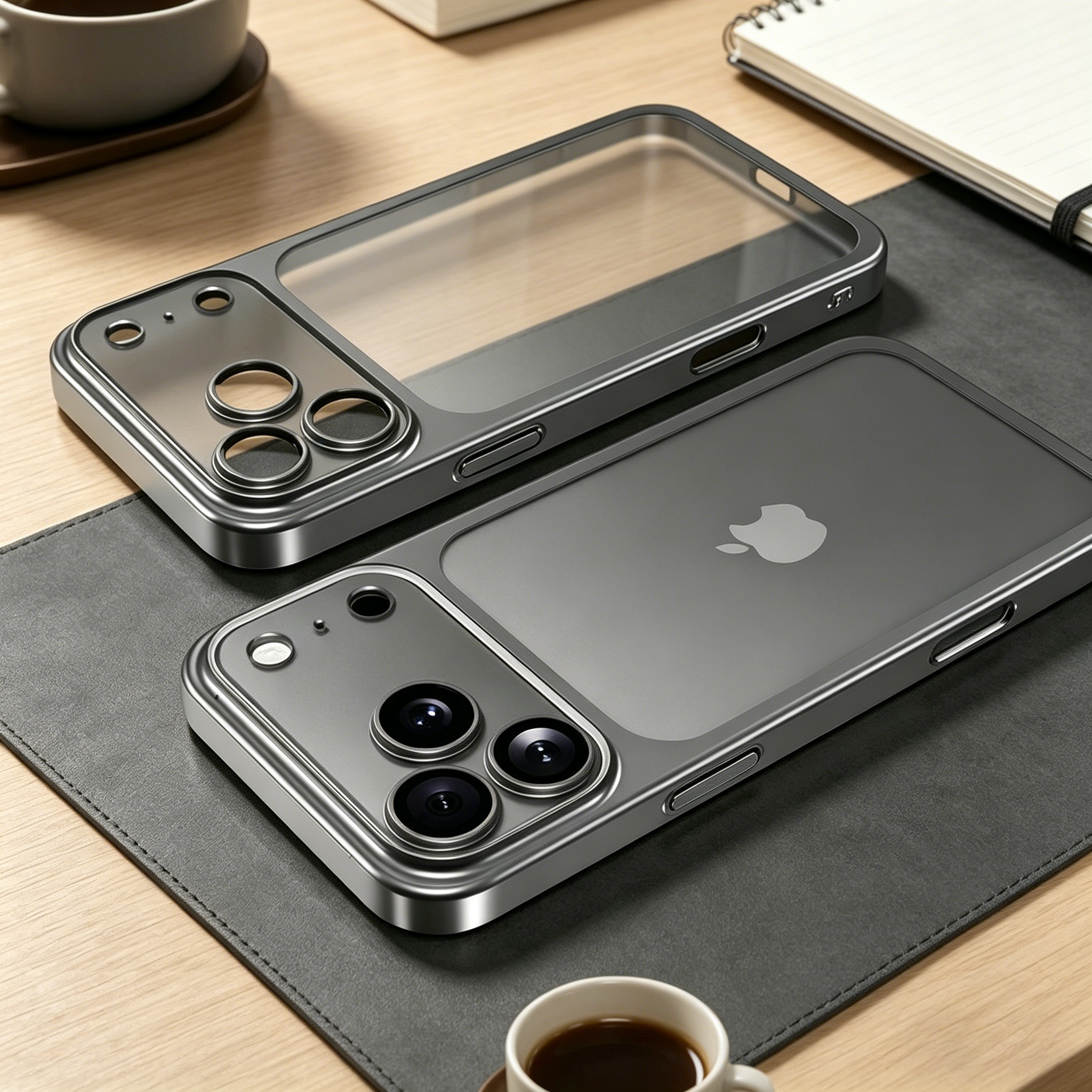 Apple 17pro mobil telefon qutusu üçün uyğun yüksək dərəcəli titan qara 16promax yeni şaxtalı dəri hissi iPhone15pro linza filmi 14plus hər şey daxil anti-payız 13:00 ultra nazik şəffaf kişilər və qadınlar yay