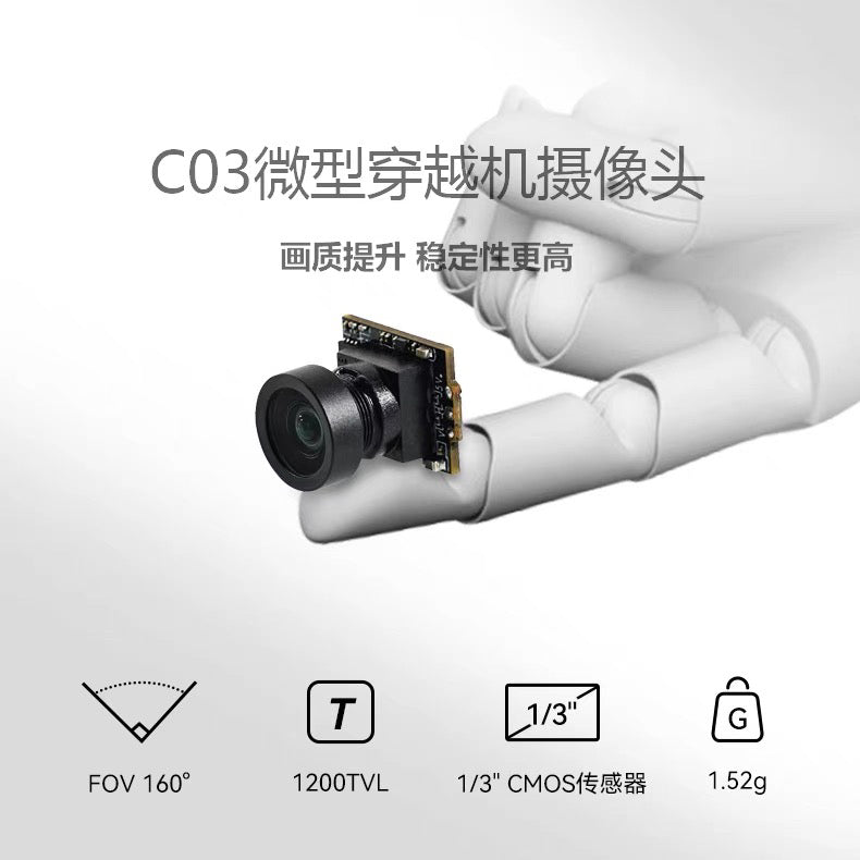 BETAFPV C03 Zamanda Səyahət Kamerası Daxili FPV Kamera 2.1mm Lensli Dairə Maşını