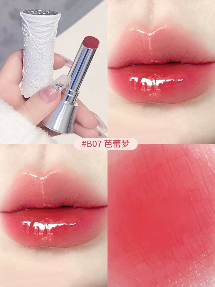 Flower Knows Çiyələk Rokoko Dodaq Kremi, Dodaq Boyası, Dodaq Palçığı, Payız/Qış Parlaqlaşdırıcı Dodaq Parıldadıcısı, Çılpaq Rənglər, Mat Məxmər Sonluq