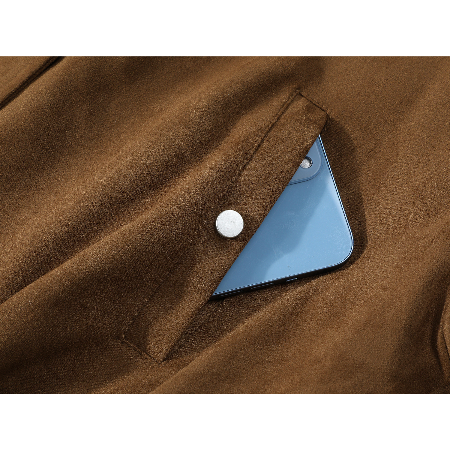 Cholisa qadın iş geyimi üslubunda zamşa qısa gödəkçə, çoxfunksiyalı dayaq yaxası, qış flis astar, isti və super şık qalın palto.