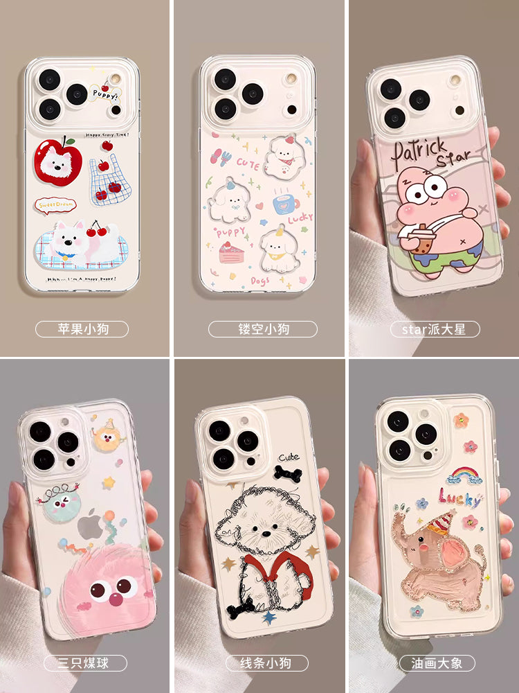 Uston Apple 17 mobil telefon qutusu üçün uyğundur, yeni iphone17promax yağlı boya piggy 17pro cute 16 yağlı boya bala 15 şəffaf 14 yumşaq qabıq 13 cizgi filmi 12 isti model 11 dəst 17air