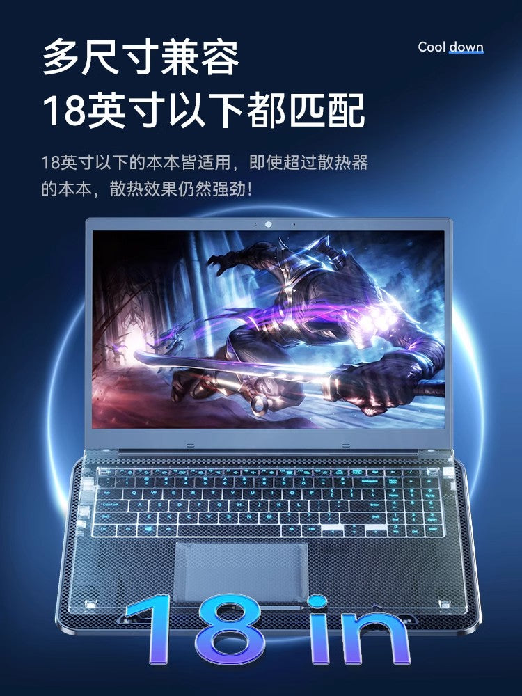 Acer noutbuk radiator bazası oyun notebook predator neo14 braket kölgə cəngavər mühərrik 6 səssiz ayrılmış hava soyutma 15.6/17 düym universal soyutma artefaktı üçün uyğundur
