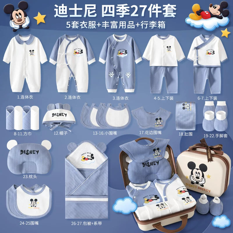 Disney təmiz pambıqdan hazırlanmış payız və qış üçün hədiyyə geyim dəsti, yeni doğulmuş körpələr, körpələr və bir aydan yuxarı körpələr üçün.