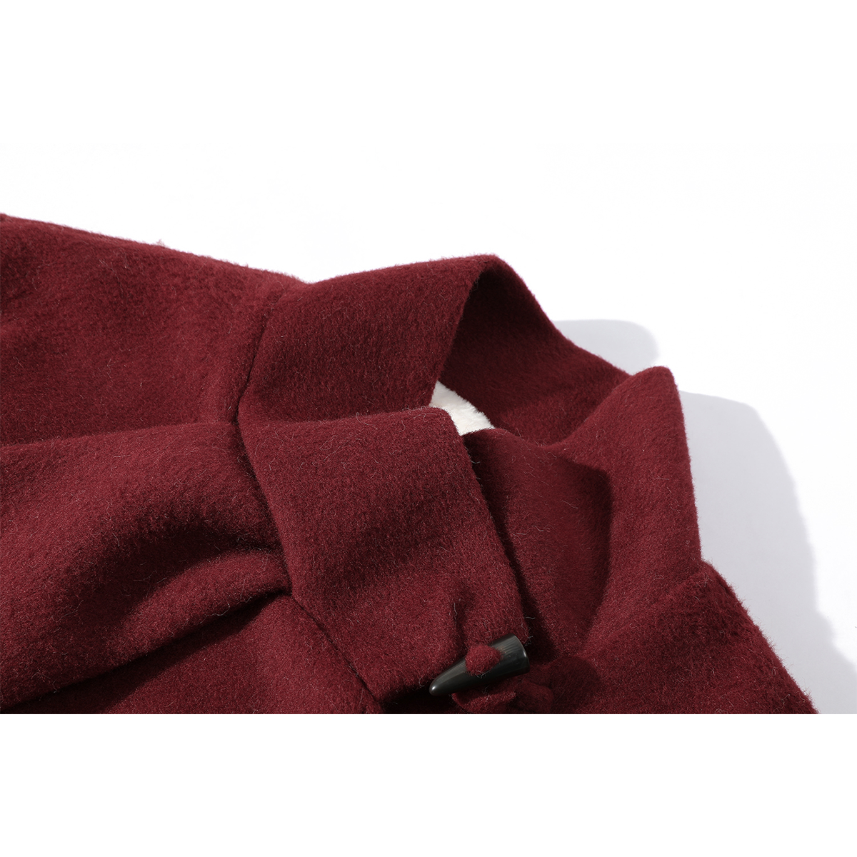 Chola Lisa-nın qadınlar üçün gənc və gözəl qalın qırmızı yun paltosu, payız və qış, Hepburn üslubunda, yüksək keyfiyyətli uzun yun palto.