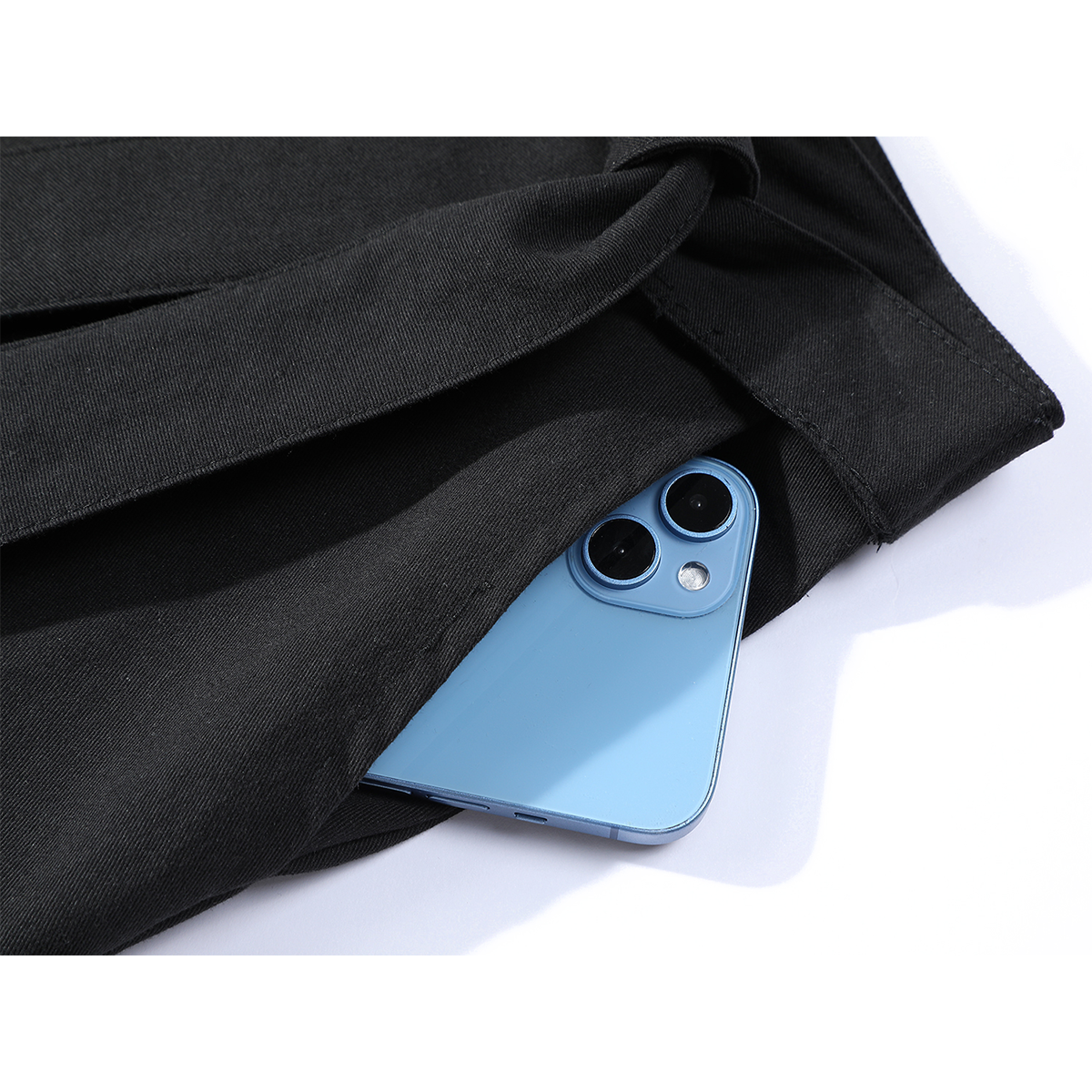 Cholisa Qara Geniş Ayaqlı Gündəlik Şalvar, Qeyri-müntəzəm Boş Oturmalı, Arıqladıcı, Bağlı Dizaynlı Payız Üslubunda Düz Ayaqlı Şalvar