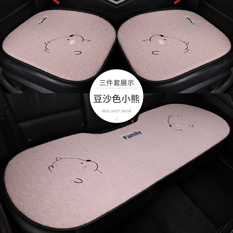 Avtomobil Yastığı Qış Dolması Üç Parçalı Cizgi Filmi Tək Parça Ins İnternet Məşhur Arxa Sıra Qısa Kaşmir Heattech Yəhər örtüyü