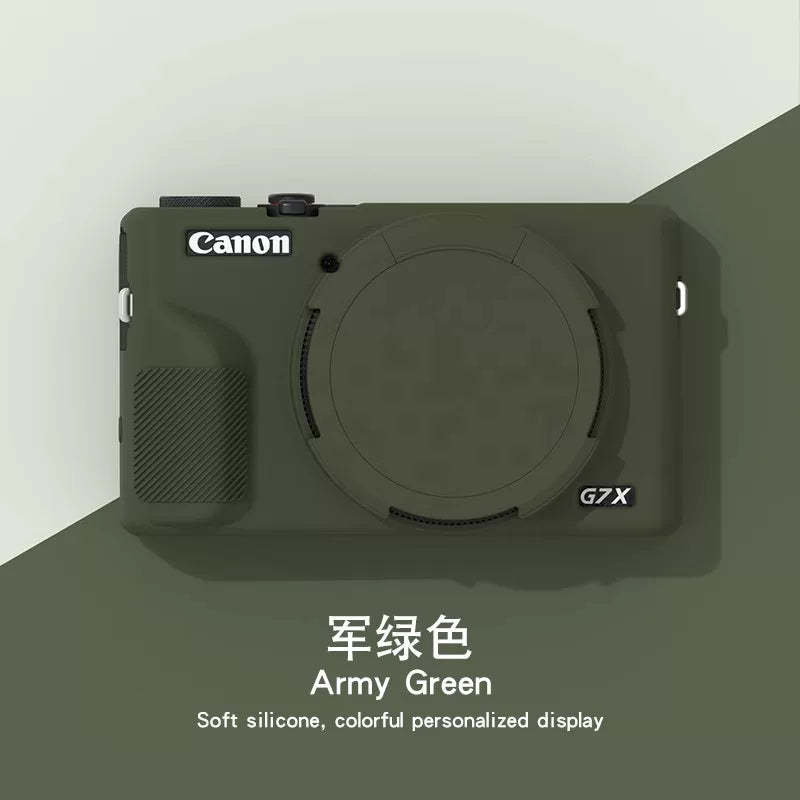 Canon 200DII g7x2/g7x3 üçün uyğundur, cızılma və yıxılmaya qarşı qoruyucu örtük silikon yumşaq qabıq Mark II rəqəmsal kamera filmi ev portativ selfi səyahət kamerası düşmə və cızılmaya qarşı silikon qutu