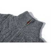 Chola Lisa'nın Qadınlar, Payız və Qış üçün Tənbəl və Zərif Yüksək Yaxalı Boz Qalın Sviter - Unikal və Super Gözəl Trikotaj Top