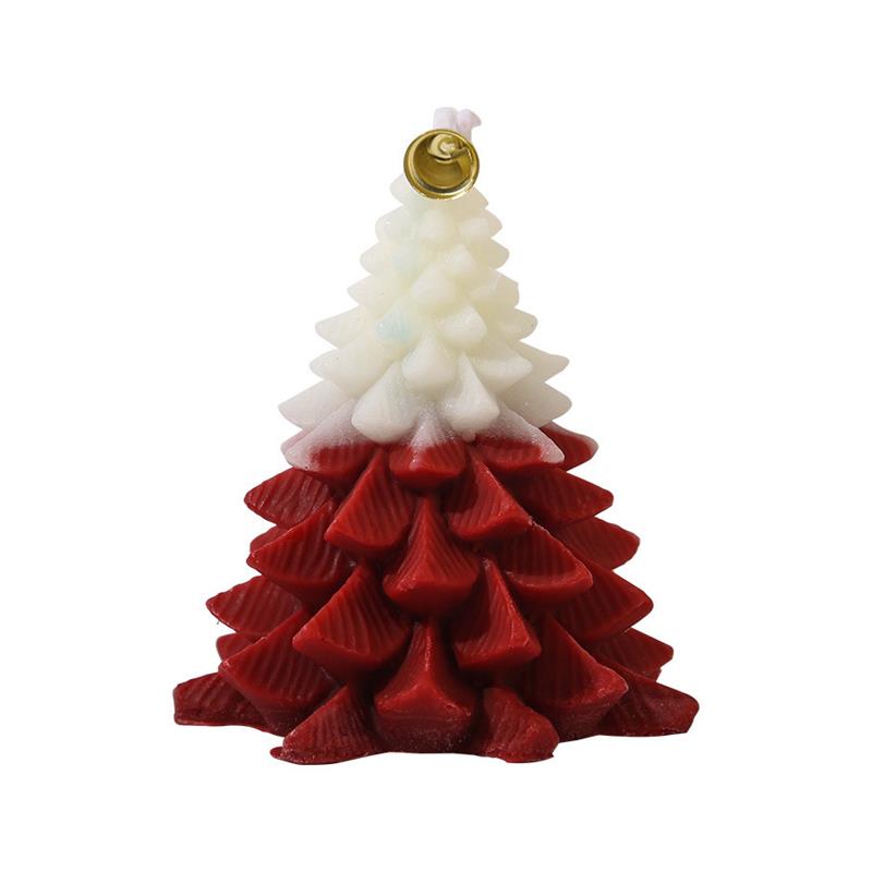 Christmas tree scented candle, holiday gift and home decorationChristmas