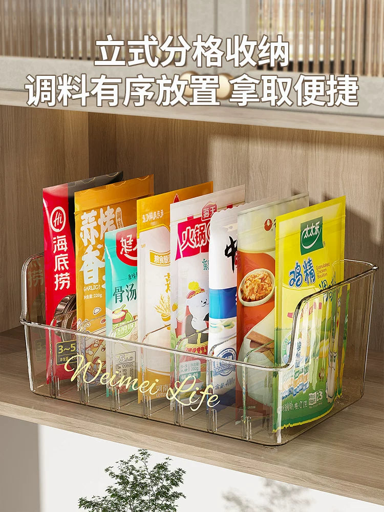 Youqin ədviyyat qabı saxlama qutusu yeni tezgah üstü ədviyyat duzu mətbəx rəfi ev üçün yüksək səviyyəli ədviyyat çantaları ilə təchiz edilmişdir