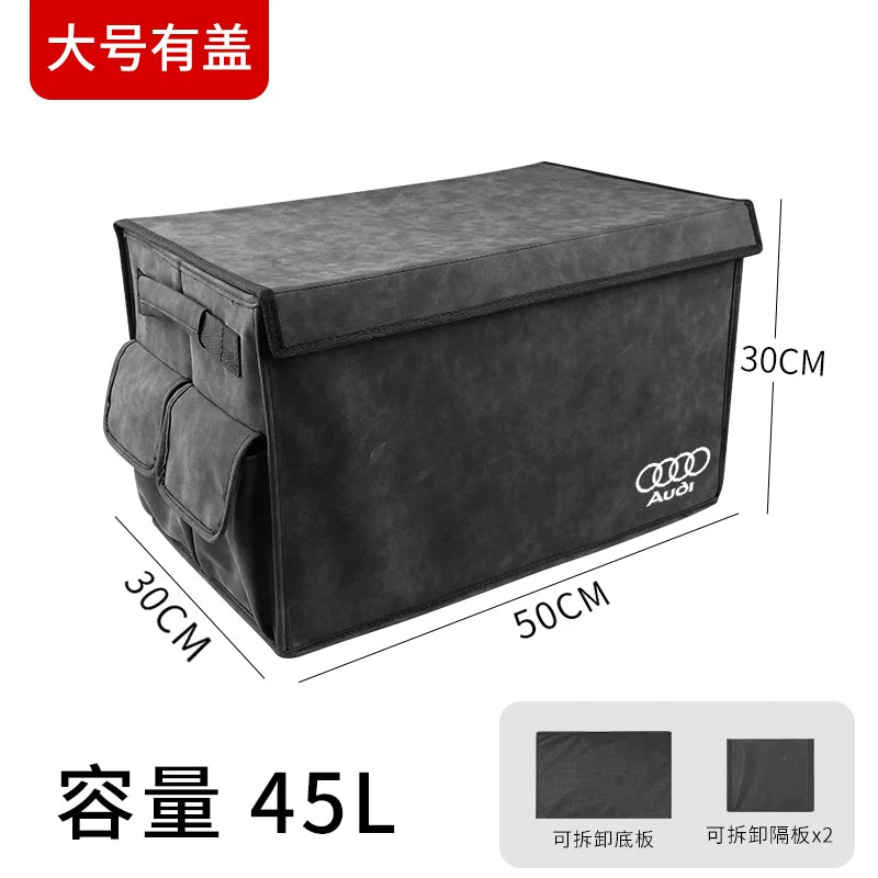 Audi ilə uyğun qatlanan baqaj saxlama qutusu, A6L, Q7, Q5L, A4L, Q3 üçün avtomobil daxili aksesuarlarının modifikasiyası
