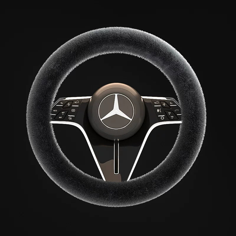 Universal soft steering wheel cover for cars, warm and non-slip, for men and women, suitable for Volkswagen, BMW and Audi.
