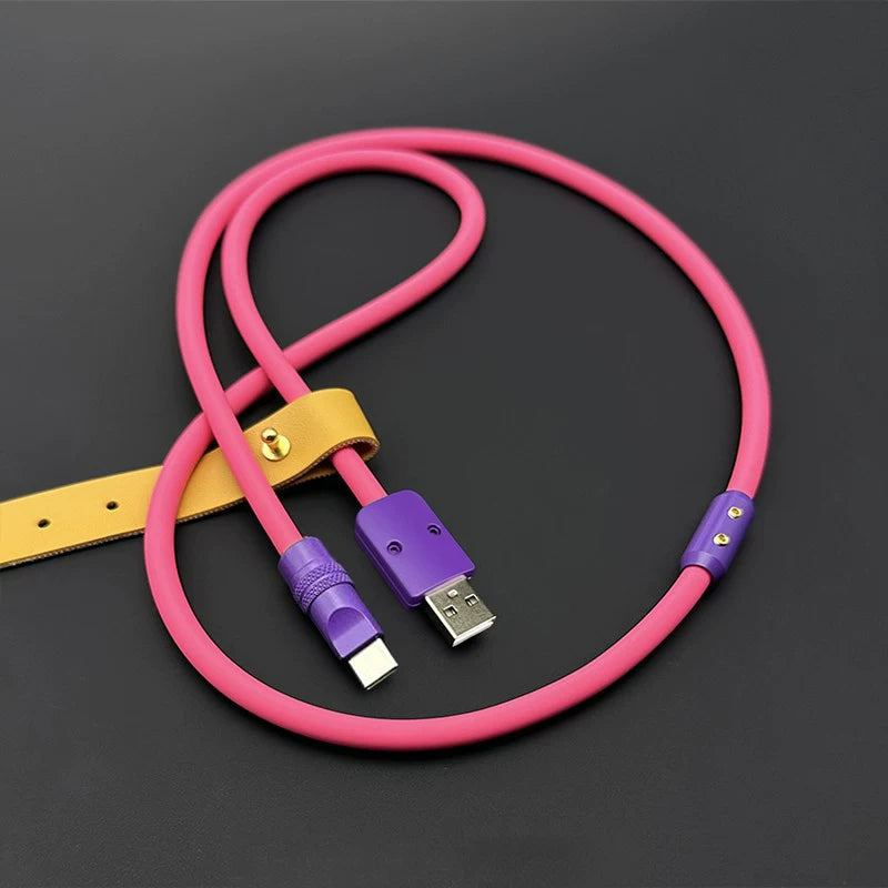 120W dopamin super yumşaq silikon məlumat kabeli Apple iPhone17 mobil telefonu Huawei Xiaomi USB sürətli şarj üçün uyğundur