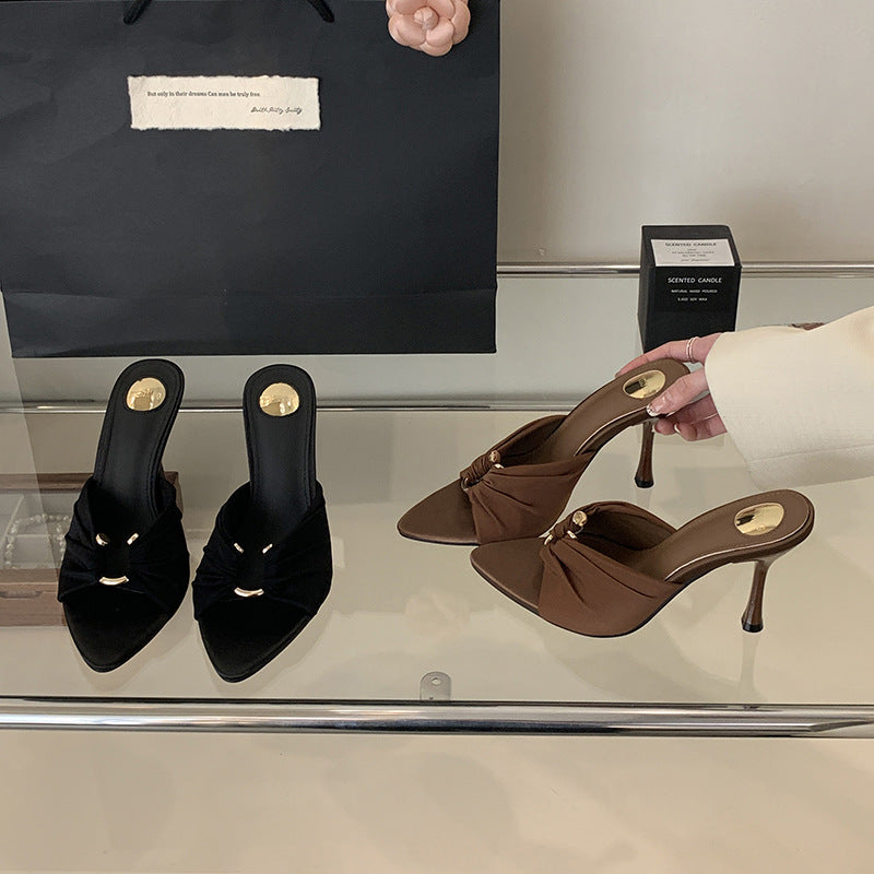 6 və 9 sm Moda Açıq Qadın Ayaqqabıları Royal Sister-in-la