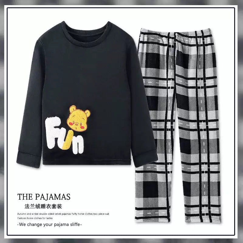 cütlük pijama dəsti qış qadın kişilər pijama ev geyimləri pijama